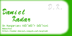 daniel kadar business card